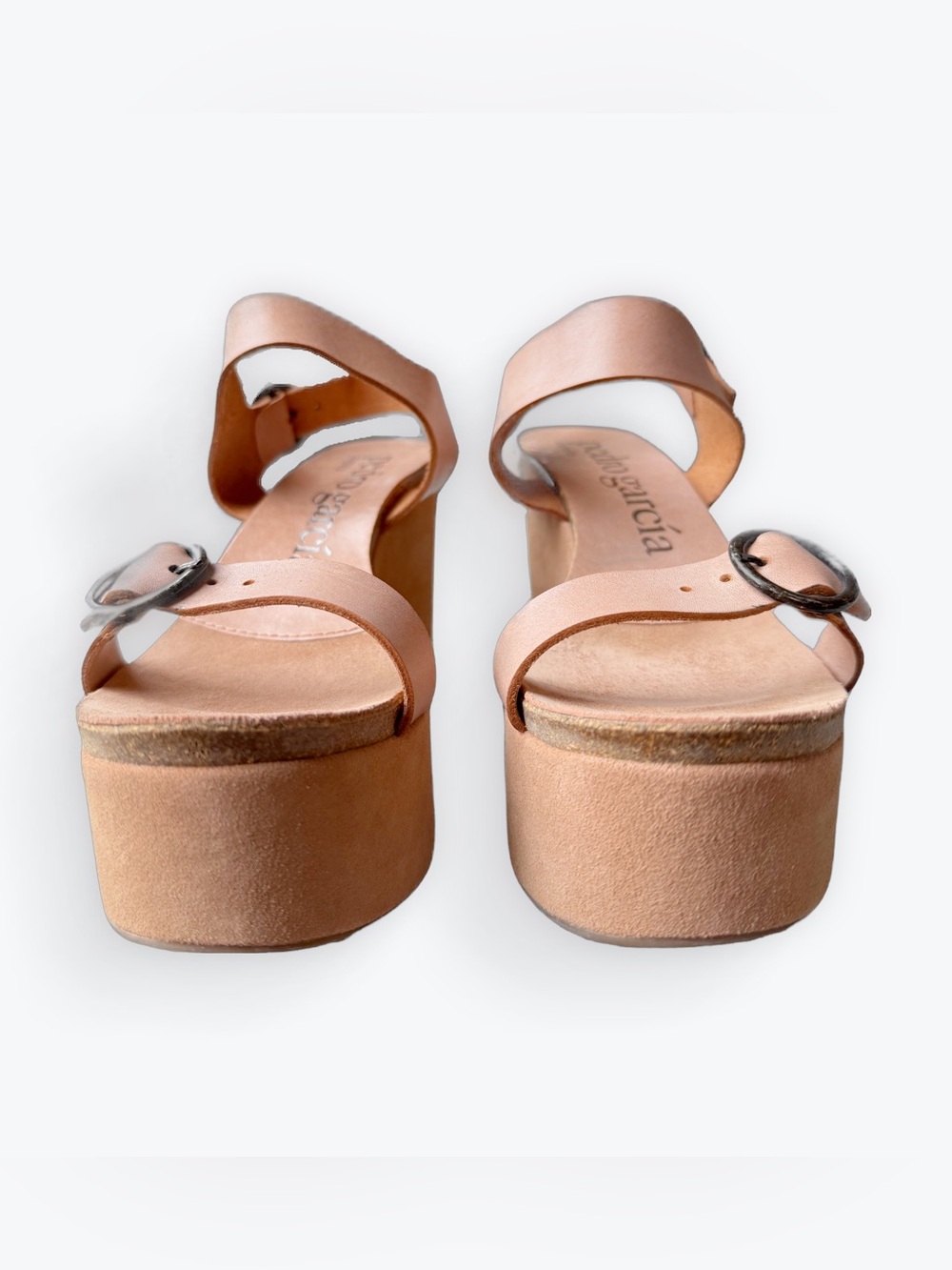 Pedro Garcia Suede Platform Sandals in Blush